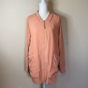 Zella Peach Colored Bomber Jacket